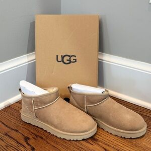 UGG Women Suede Mini Boots in Chestnut Tan